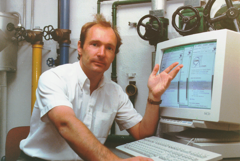 Tim Berners-Lee working at Plessey Communications